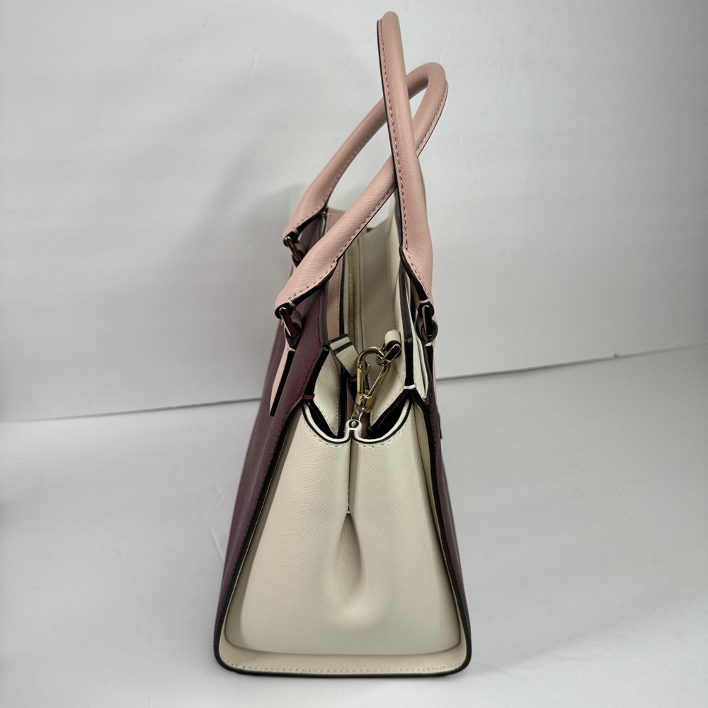 Kate Spade Cameron Medium Satchel Purse Leather Bright White Cherrywood - Picture 4 of 8